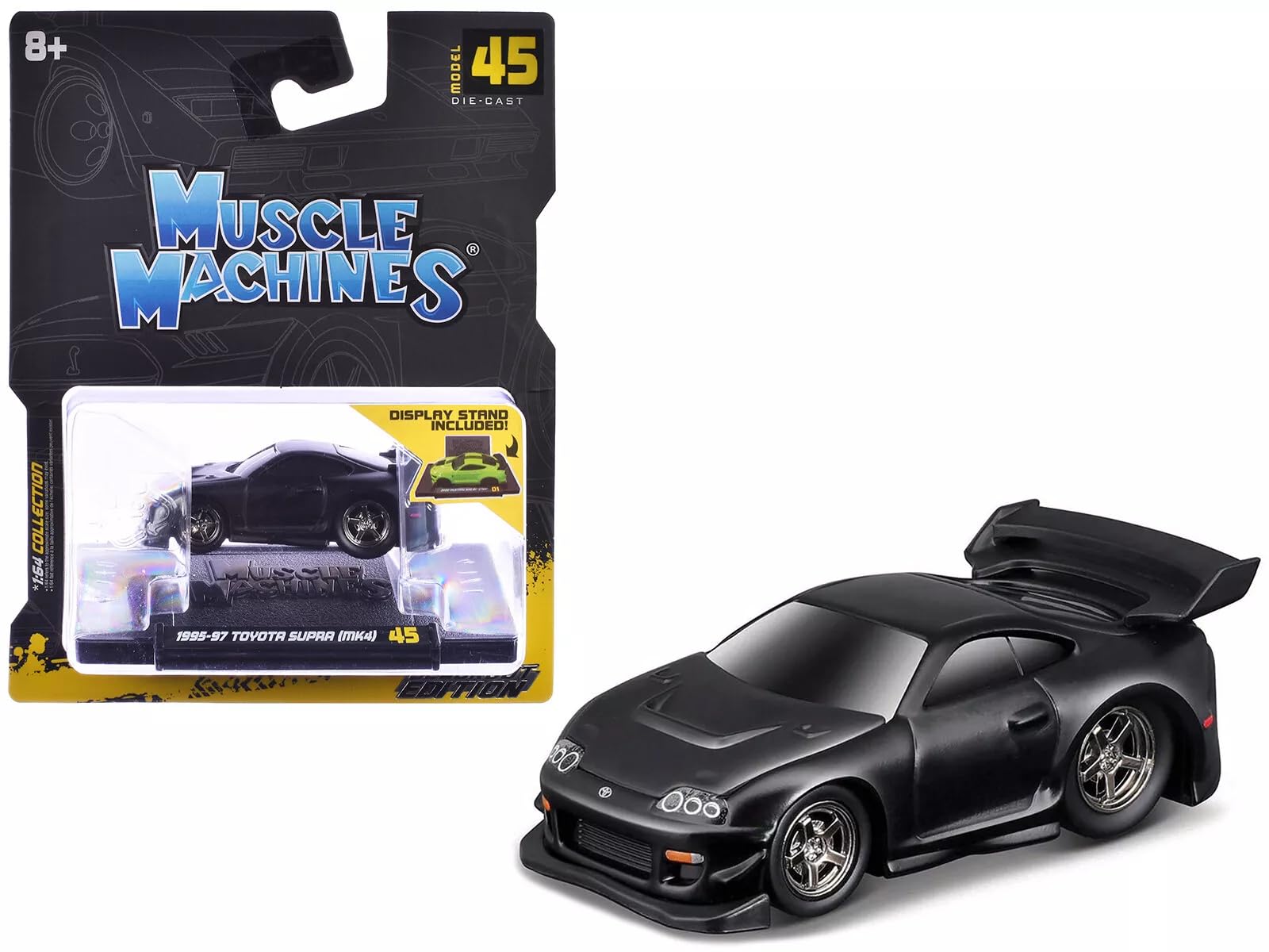 

Muscle Machines 1/64 Toyota Supra JZA80 1995 Blackout Edition Muscle Machines Supra Миниатюрная машинка чёрный