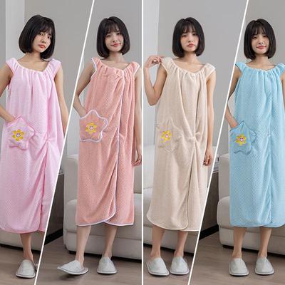 2023 Royal-Style Coral Fleece Bath Skirt: Absorbent, Non-Shedding, Soft, and Fashionable.