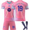 Barcelona Yamal Kinder Fußballtrikot Rosa Sportbekleidung Jugend Trainingsshirt