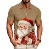 Men's Relaxed Fit Christmas Print Short Sleeve T-Shirt for Casual Holiday Wear