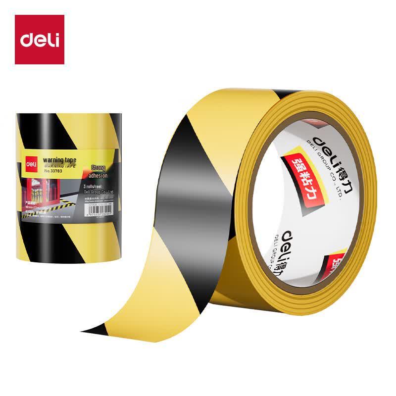 Deli Yellow & Black Safety Warning Tape