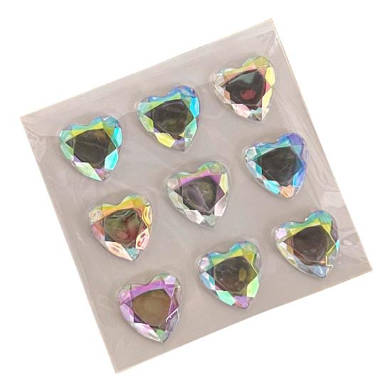 

3D штучний кришталевий стікер із серцем, самоклеючий, простий у нанесенні, ідеально підходить для скрапбукінгу своїми руками. B