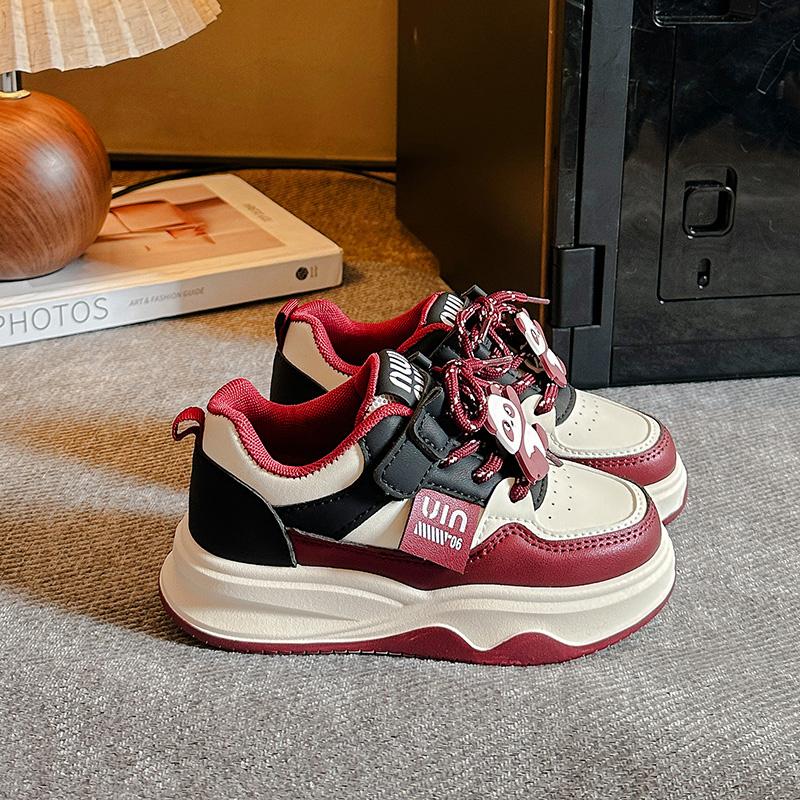 

Дитяче взуття Four Seasons з низьким верхом, дихаюче взуття для скейтбордингу, діти, учні, тренди, спортивні заняття для бігу, хлопчики та дівчата, зручні кросівки 37 червоний