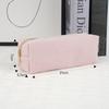 Vintage Simple Solid Color Corduroy Pencil Case Large Capacity Stationery Storage Bag School Supplies