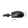 High Precisions 1000DPI Quiet Corded Mouse Ergonomic Retractable USB Cable for Efficient Work Study Gaming Comfortable