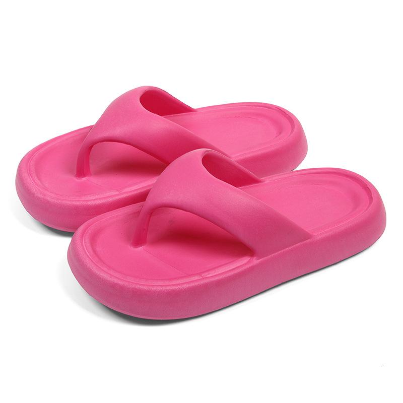 Flip-flops women's summer foot pinch thick bottom wear sandals beach couple new men's bathroom bath non-slip slippers