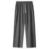 Summer Ice Silk Men's Straight Casual Trousers Hong Kong Style Loose Drape Japanese Trendy Brand Wide-leg Quick-drying Sports Men's Trousers