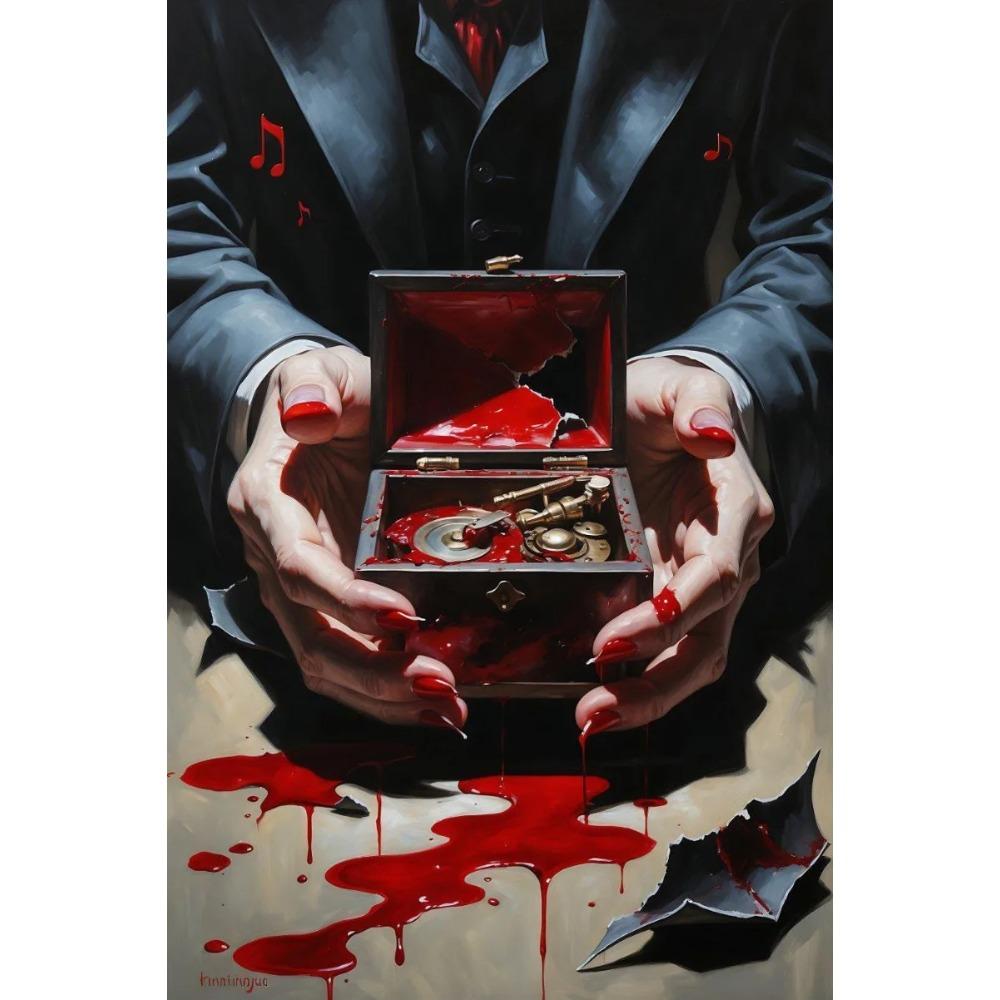 Dark Fantasy Romantic Gothic Vampire Queen Horror Blood Poster Print Wall Art Pictures Canvas Painting Living Room Home Decor
