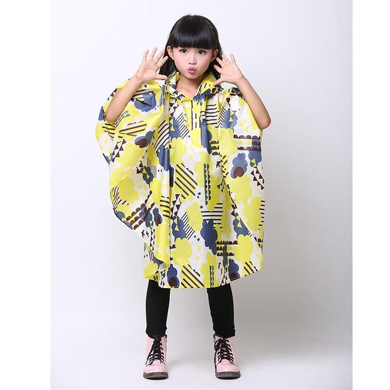 OEING Kids' Lightweight Rain Poncho with Backpack Slot