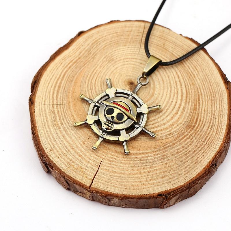 Anime New Cosplay One Piece Luffys Straw Hat Metal Necklacebracelet Pendant
