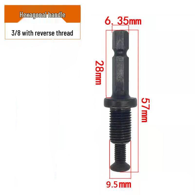 Electric Drill Chuck Adapter for Pneumatic Hammer: Square, Round, Hex Handles