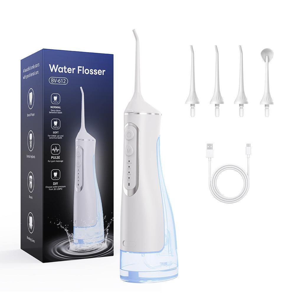 

Portable Water Flosser for Teeth, 320ml, 4 Modes, 1400–1800/min | USB Rechargeable| Travel Oral Irrigator белый