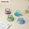 100ML Flowing Cloud Glass Color Crystal Teacup Creative Tea Bowl Mug Tea-tasting Fragrance Cup Chazhan Master Cups Teaset Saucer