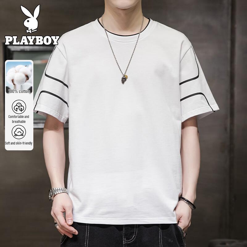 PLAYBOY Men s Short Sleeve Cotton T-Shirt 3XL