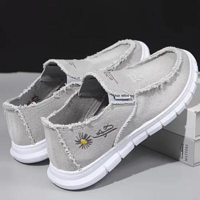 Women's Casual Shoes, Soft Washed Denim Canvas Shoes, Flower Design, Lightweight and Durable, Suitable for Casual Wear and Women's Shoes