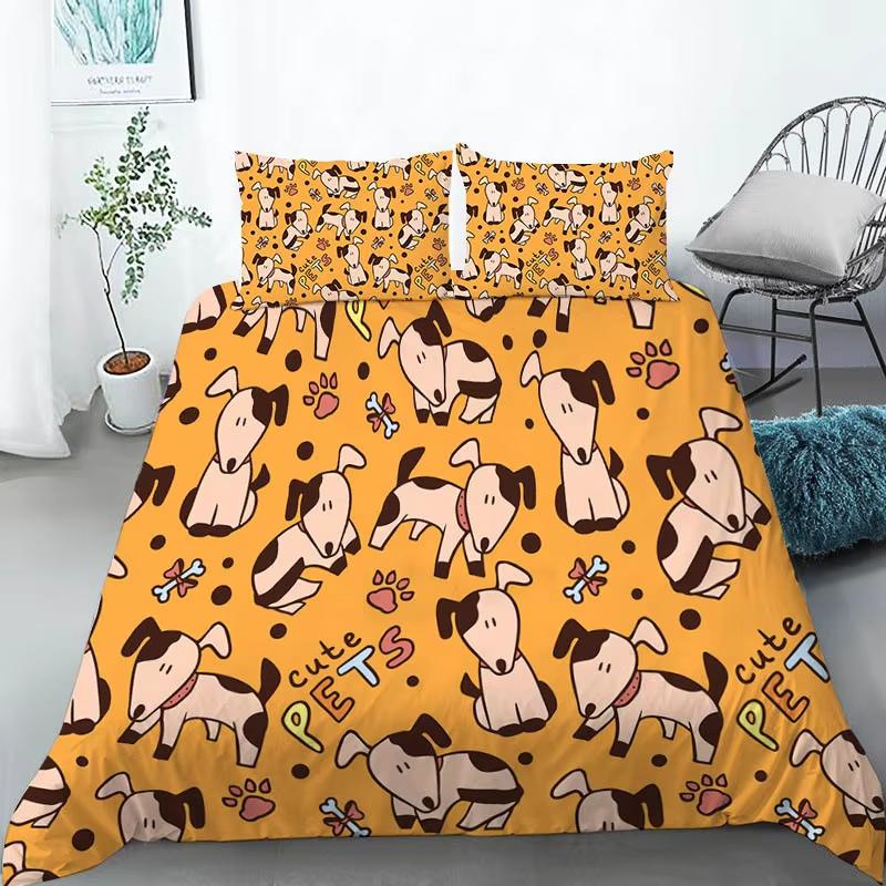 Kids Cartoon Animal Twin Queen King Duvet Cover,Forest Animals Bedding Set, Farmhouse Woodland Comforter Cover For Girls Teens