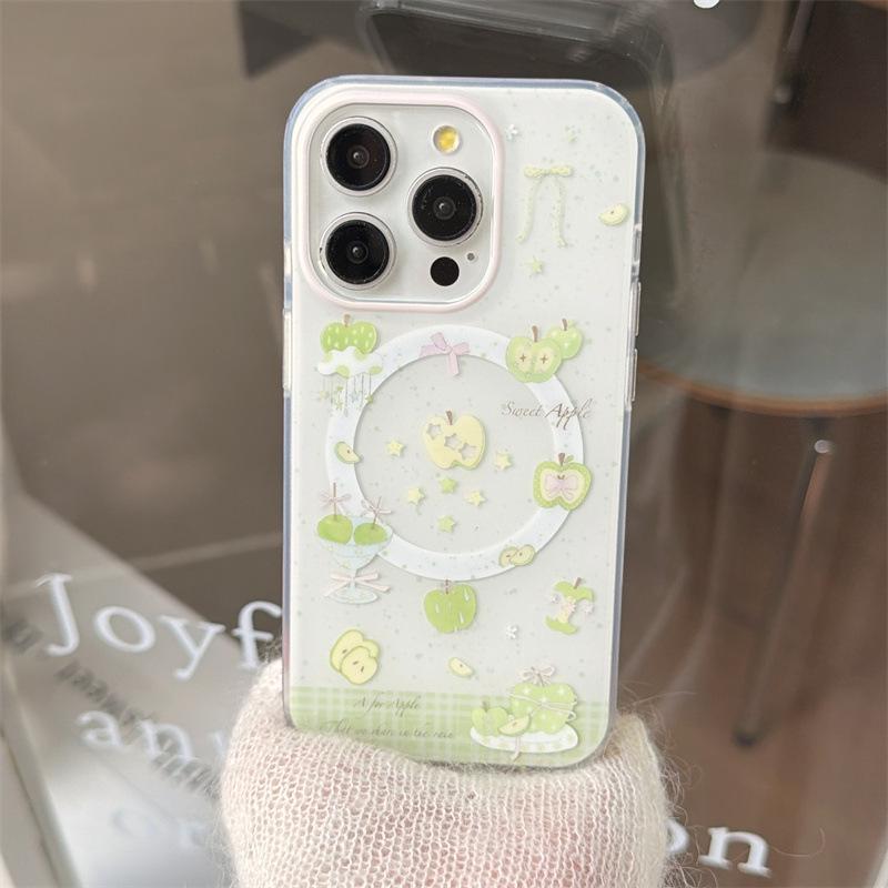 

Summer Green Plaid Magnetic Stand Case for iPhone 17, Apple 16 Pro Max, 15, 14 17 (Precision)