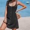 European and American New Product 2026 Sleeveless Suspender Sexy Pullover Button Vest Dress Female Explosion