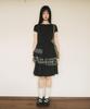 Ohesio Cancan Layered Skirt, Black Check