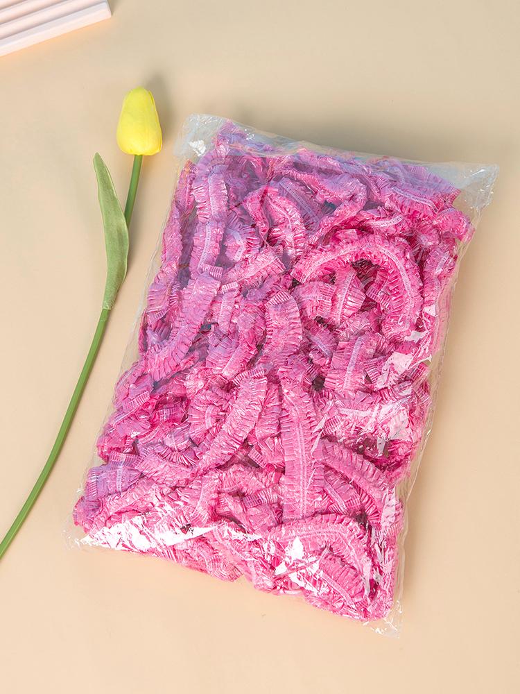 

80 шт. Шапочка для душа Чехол для головы Эластичный Пластиковый Утолщенный Розовый Круглый Чехол Пищевой Кухня Ванная Комната Аксессуары Пакет для хранения продуктов розовый