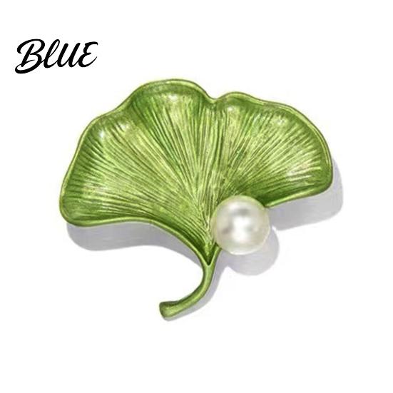Sweater Brooch Pin Versatile Botanical Leaf Design with Glossy Fade-Resistant