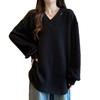 Damen Grobgestreiftes Dickes Basis-Langarmshirt - Herbst/Winter Locker Schlankmachend Warmes Langarm-Oberteil