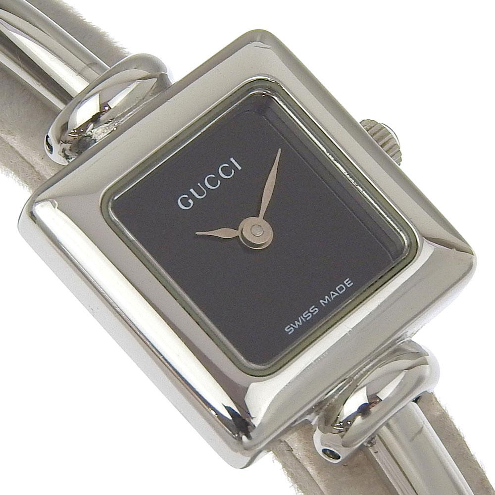 GUCCI Watches 1900L blackDial Stainless Steel Quartz Analog display Women Used