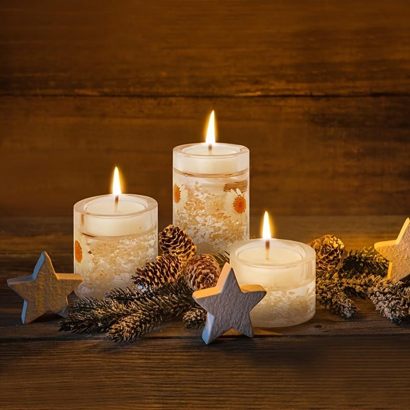 Kerzenhalter Harzformen, Set aus 3 zylindrischen Kerzenständer Epoxidguss Silikonformen für Epoxidharz Kristall Votivkerzenhalter Hochzeitsfeier