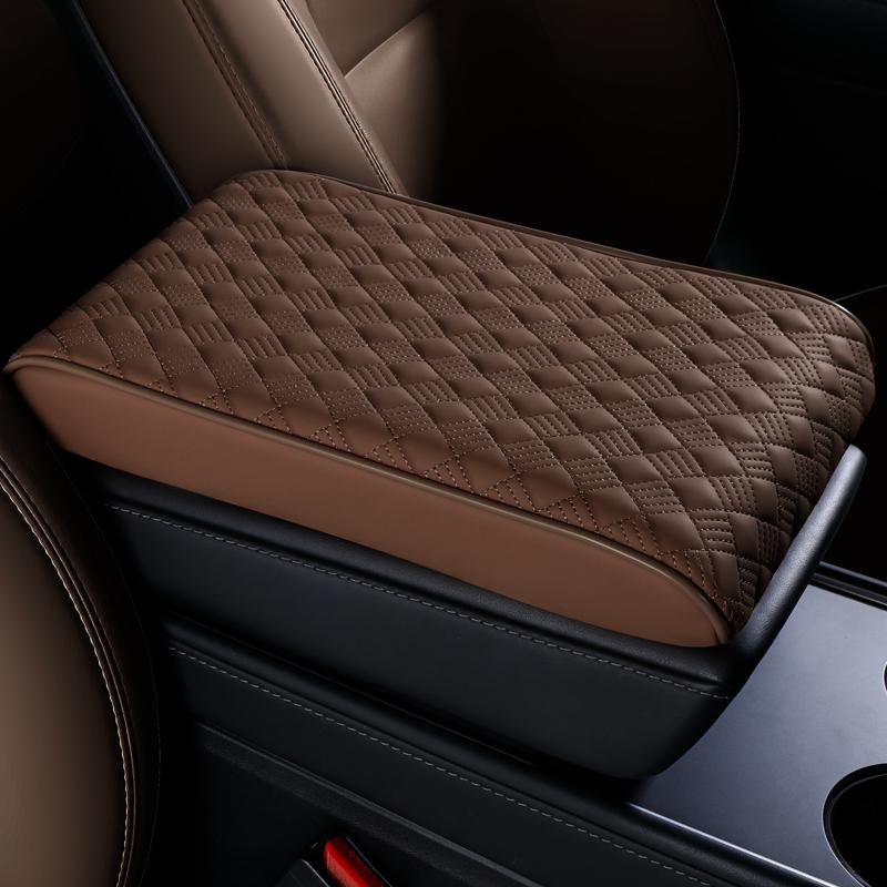 

New car Napa leather armrest box pad anti-slip car central elbow guard memory foam height-increasing pad