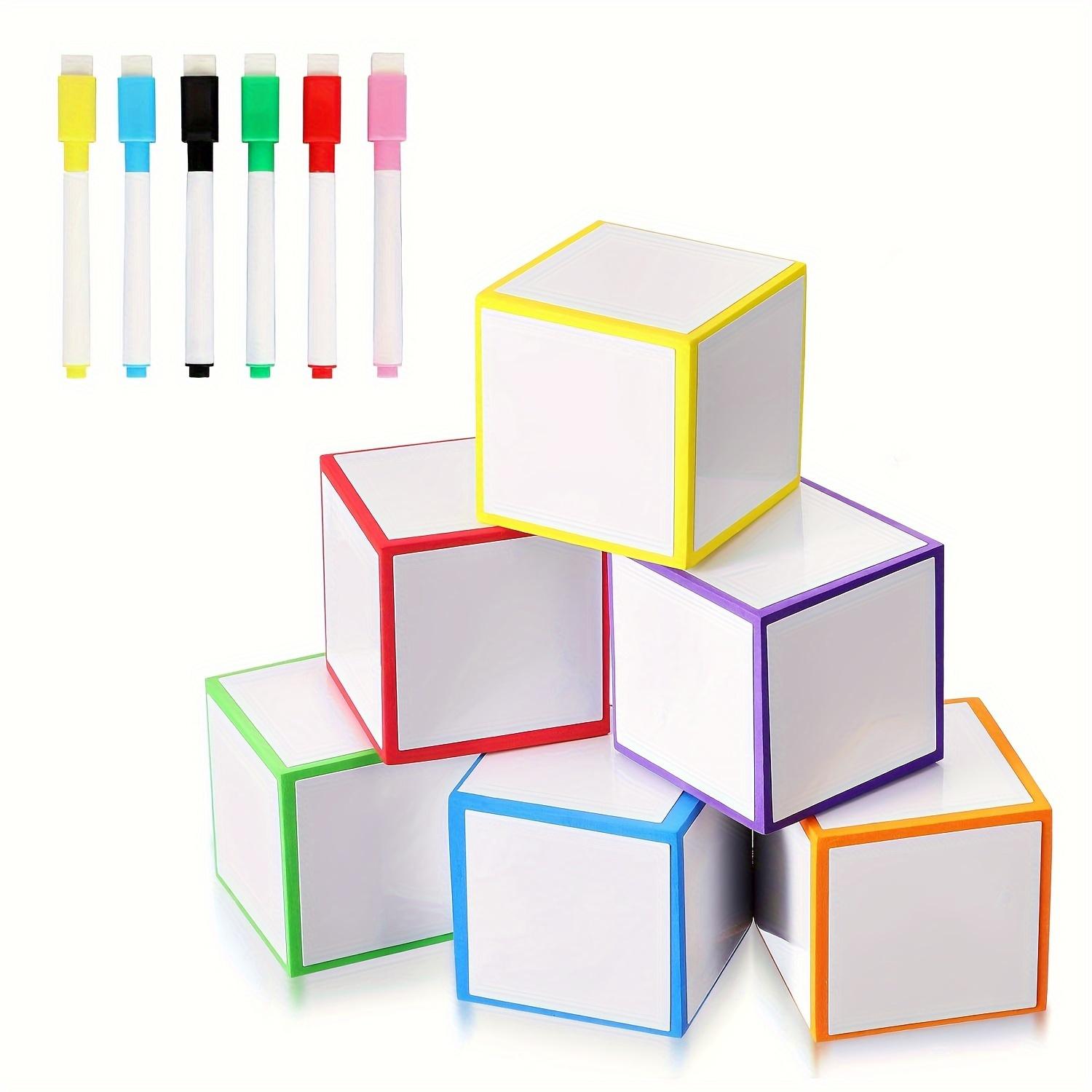 

Пенопластовые кубики для рисования маркером для белой доски Маленький кубик для рисования маркером для белой доски для игр, класса, школьных принадлежностей, рисования букв 6pcs