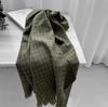 Winter scarf 2025 new plaid scarf women's fringed imitation cashmere plaid scarf warm scarf shawl