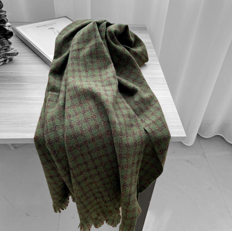 Winter scarf 2025 new plaid scarf women's fringed imitation cashmere plaid scarf warm scarf shawl