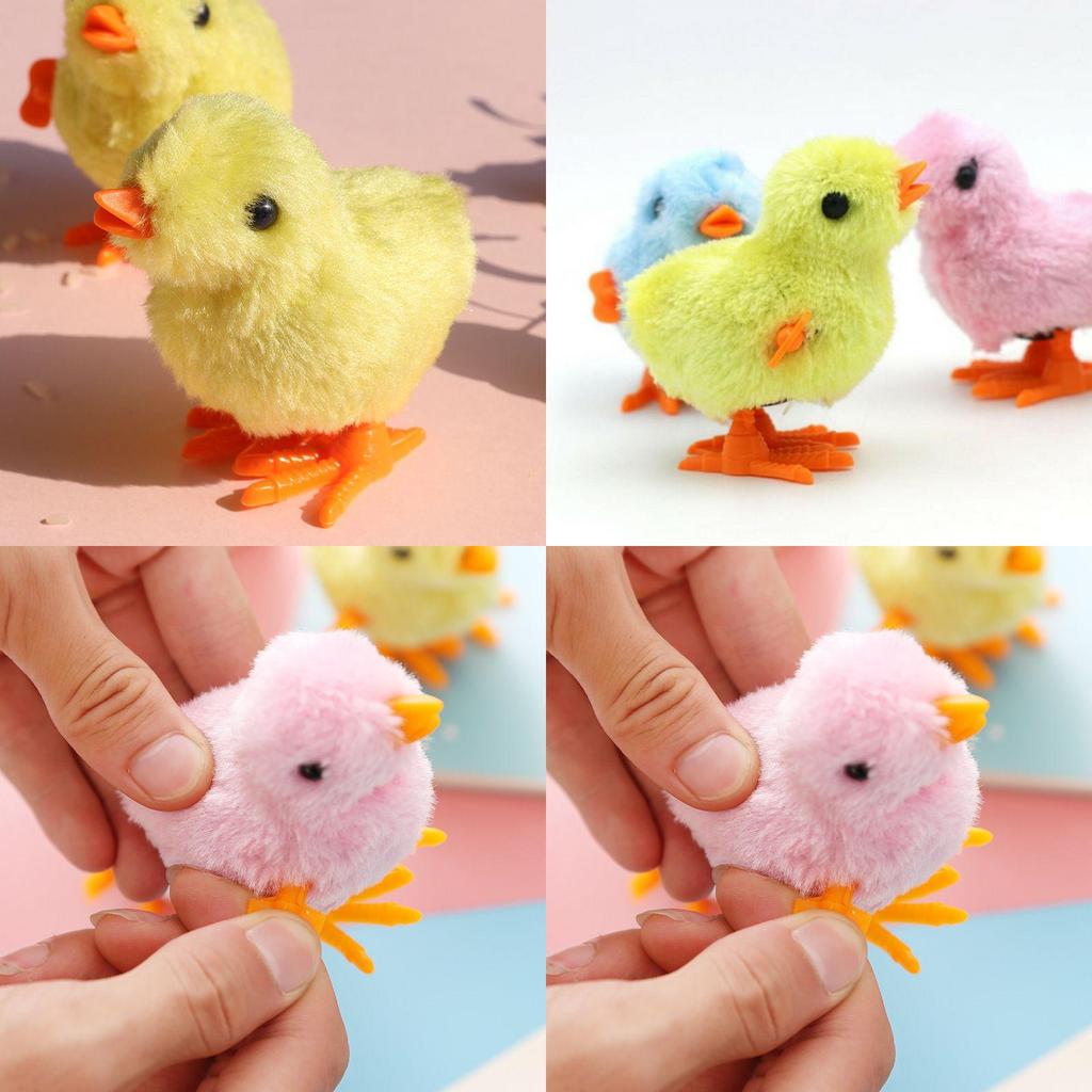 Naughty Clockwork Plush Chicken Fun Kids Toy Gift