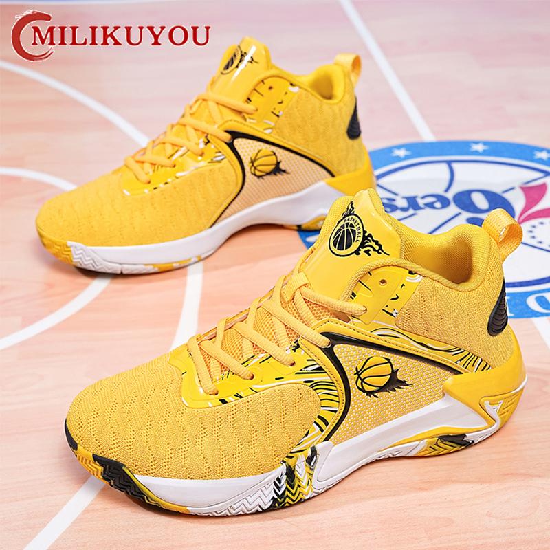 New Men Shock-absorbing Sneakers Women Graffiti Basketball Shoes-Breathable Non-slip Sneakers For Training Running Couple Shoes