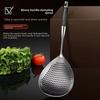 201 Stainless Steel Kitchen Strainer Wood Handle Colander Sieve Utensil for Filtering Pepper Seasoning Cooking Scoop Spoon