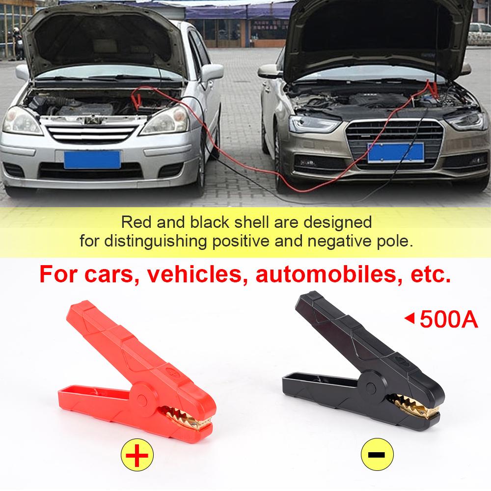 500A Crocodile Alligator Clip Car Caravan Van Battery Test Lead Clip Alligator Clip Crocodile Clamp Test Connector Plug Power