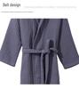 Japanische Baumwoll-Waffel-Yukata-Robe: Ganzjahres-Bademantel für Damen & Herren