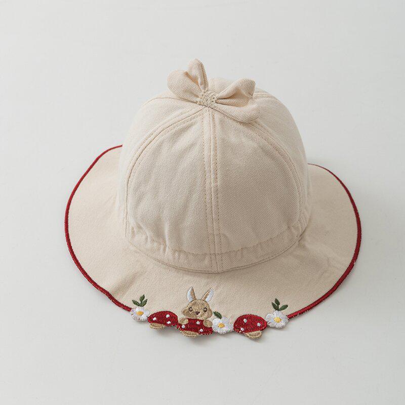 Korean Style Children's Sun Protection Lace Bucket Hat for Girls