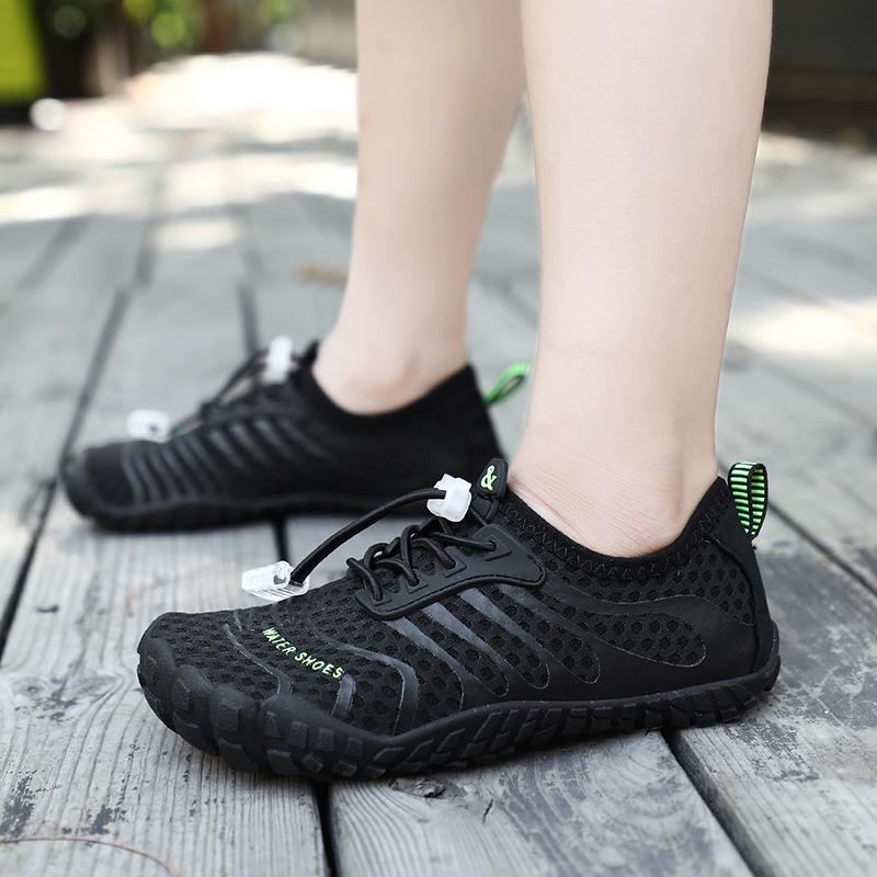 Children Pink Quick Lace Water Shoes Quick Dry Breathable Aqua Sneakers Kid Barefoot Beach Shoes Wading Diving Shoes