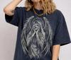 Vintage Gothic Angel T Shirt, Retro Dark Sacred Art Graphic Tees