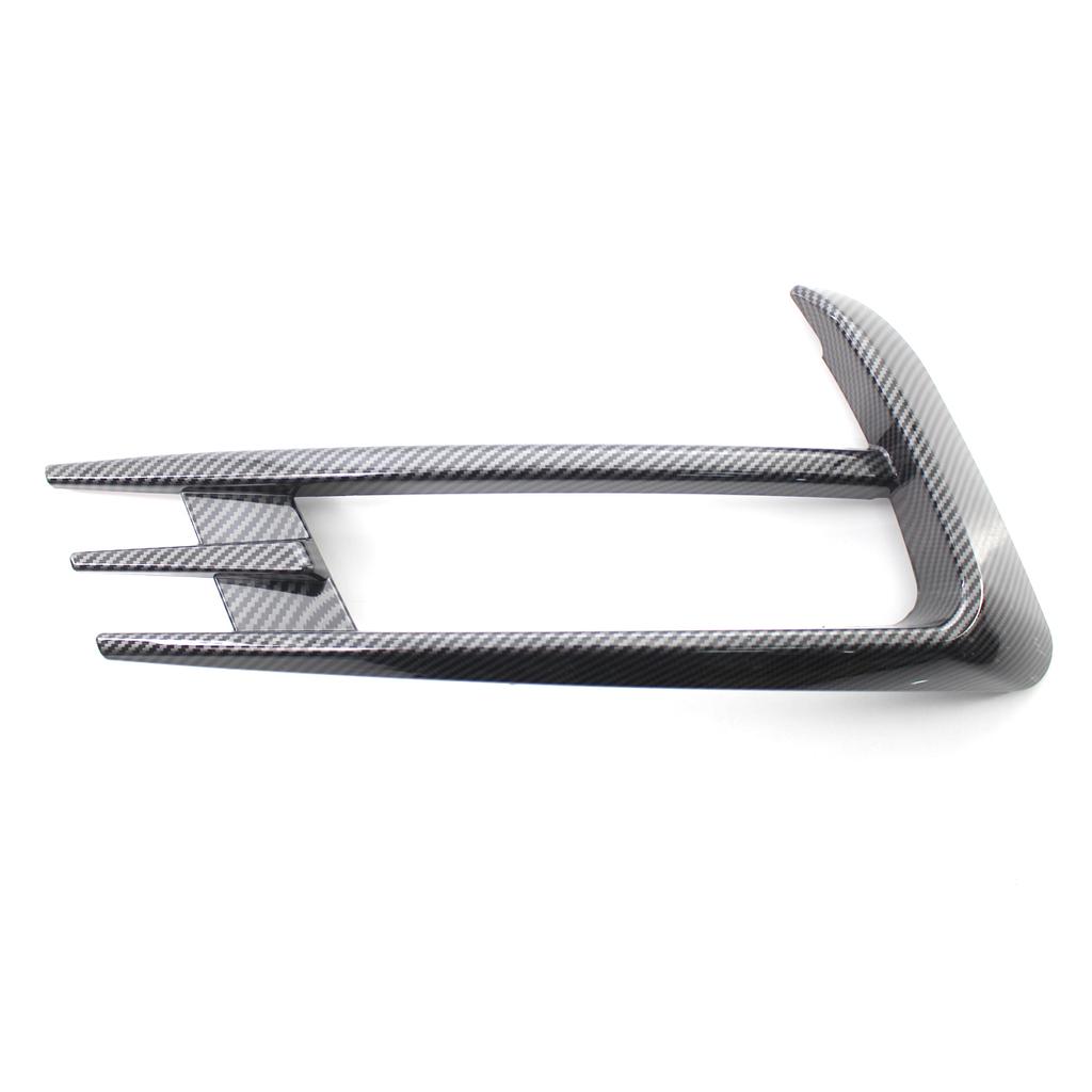 1 Pair Glossy Black / Carbon Fiber Look Car Front Fog Light Lamp Eyebrow Eye Lid Wind Knife Cover For VW For Golf MK7