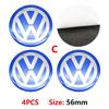 New 2026 4pcs 56mm Car Wheel Badge Center Sticker 60mm Wheel Hubcap Cover Accessorie For VW golf Passat R Rline GTI Polo CADDY Beetle zs0