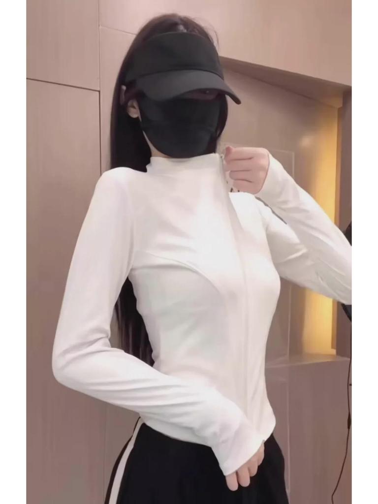 Високоякісний швидковисихаючий топ для йоги з довгим рукавом та захистом від УФ-променів