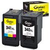 Galac Ink Cartridges for Canon and Ink Cartridges and with Recycled Ink BC 340 and BC Compatible with PIXMA Printers BC-340XL BC-341XL High-Yield