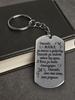 Stainless Steel Keychain and Necklace, A Gift for Mom, Engraved Badge, Ideal Gift for Men, Couples, Boyfriend, Family & Friends