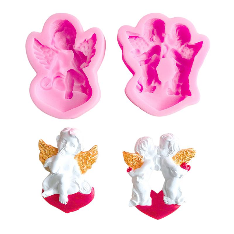 3D Anioł Dziecko Silikonowe Formy Dziecko Urodziny Ciasto Dekorowanie Narzędzia Cupcake Topper Pieczenie Kremówki Czekoladowe Cukierki Formy