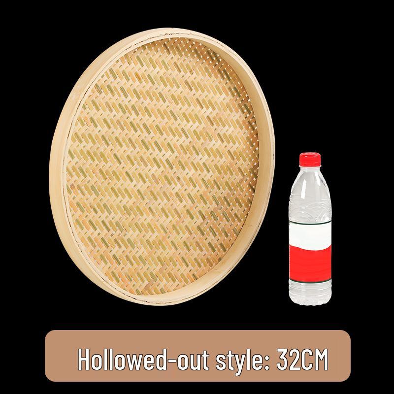 Bamboo Weaving Green Winnowing Basket/Restaurant Sashimi Platter with or without Holes for Drying, Sieving, Tea Sampling, or Decorative Use