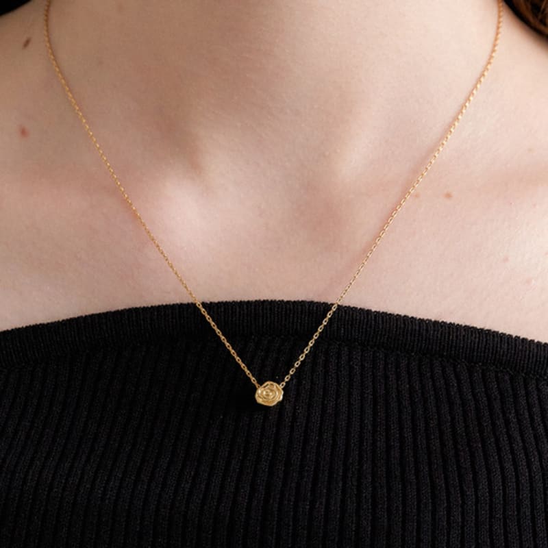 

OVLA vintage rose necklace_S JN036 gold