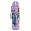 1PC Three Denim Outfit Ladies 750ml Color Plastic Sports Water Bottle Leakproof Flip Straw Lid Suitable for Sports Office Home Use