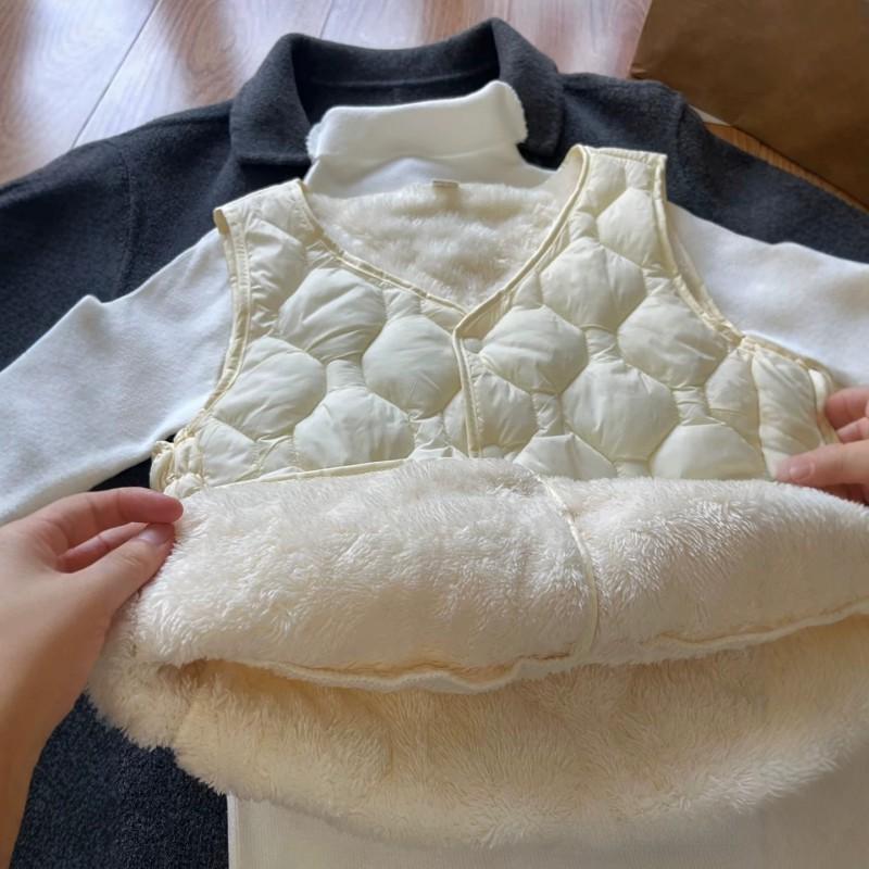 Womens Warm Padded Vest 2026 Winter Short Sleeveless Fleece Lined Outerwear Office Casual Wear
